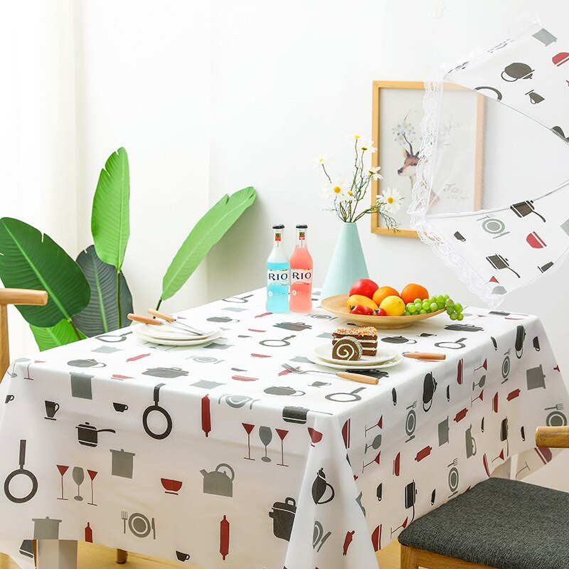 1vnt plastikinis PVC stačiakampis tinklelis, spausdinta staltiesė, atspari vandeniui, alyvai atspari virtuvės valgomojo stalo dangos kilimėlis, apsaugantis nuo užsiteršimo