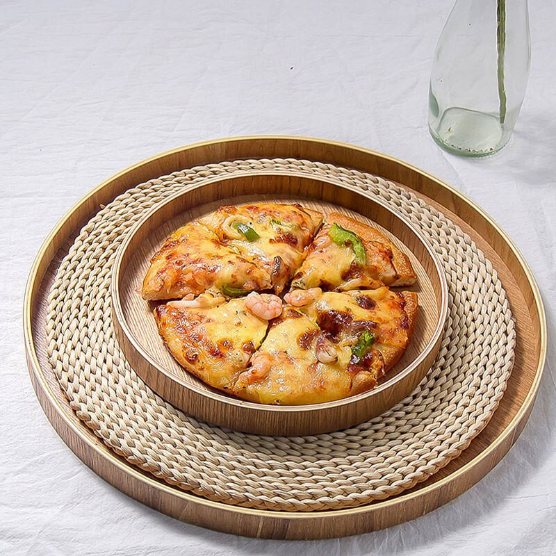 Tanjur od punog drva Tanjur za posluživanje deserta Držač za kruh Držač za začine za voće Dezert Organizator jela za grickalice Tanjuri za pohranu Ukrasni pladnjevi