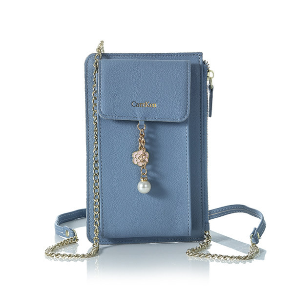 Γυναικείο πορτοφόλι με πέρλες και μεταλλικά στοιχεία