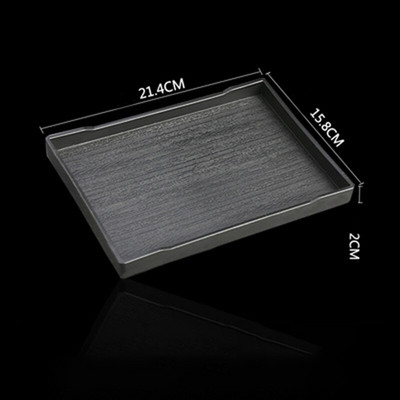 Crno-bijela pravokutna hotelska melaminska ladica Šalica za vodu Posuda za čaj Kreativne plastične ladice za odlaganje za pranje soba