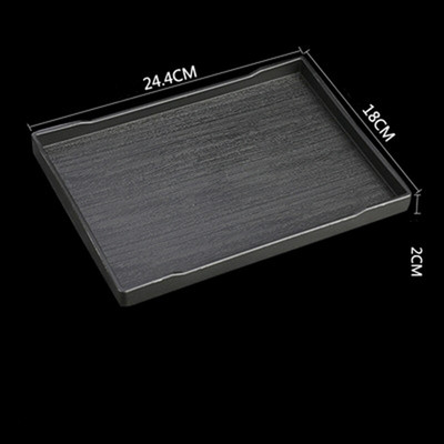 Crno-bijela pravokutna hotelska melaminska ladica Šalica za vodu Posuda za čaj Kreativne plastične ladice za odlaganje za pranje soba