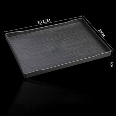 Crno-bijela pravokutna hotelska melaminska ladica Šalica za vodu Posuda za čaj Kreativne plastične ladice za odlaganje za pranje soba