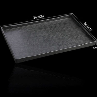 Crno-bijela pravokutna hotelska melaminska ladica Šalica za vodu Posuda za čaj Kreativne plastične ladice za odlaganje za pranje soba