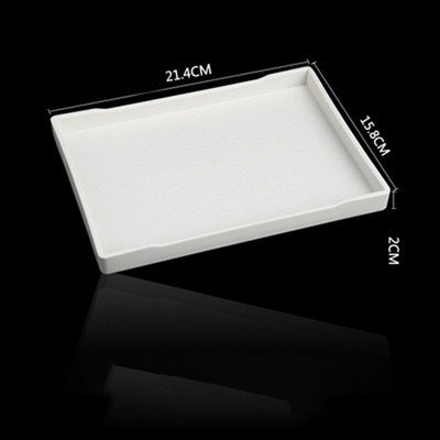 Crno-bijela pravokutna hotelska melaminska ladica Šalica za vodu Posuda za čaj Kreativne plastične ladice za odlaganje za pranje soba