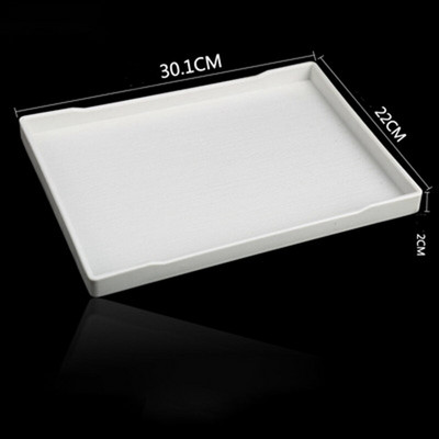 Crno-bijela pravokutna hotelska melaminska ladica Šalica za vodu Posuda za čaj Kreativne plastične ladice za odlaganje za pranje soba