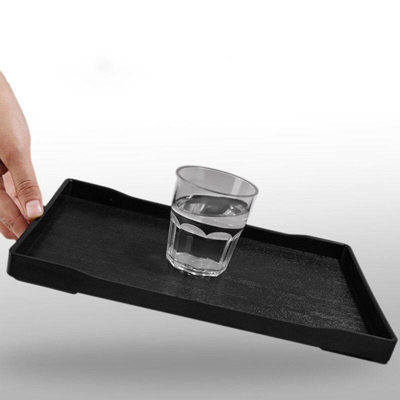 Crno-bijela pravokutna hotelska melaminska ladica Šalica za vodu Posuda za čaj Kreativne plastične ladice za odlaganje za pranje soba