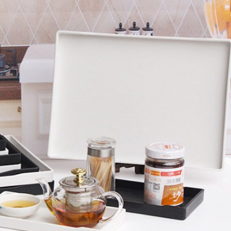 Crno-bijela pravokutna hotelska melaminska ladica Šalica za vodu Posuda za čaj Kreativne plastične ladice za odlaganje za pranje soba