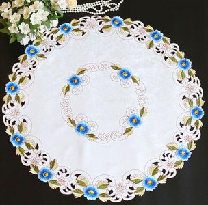 HOT prun bossom trandafir flori satin brodat acoperire de masă pânză prosop față de masă Crăciun nuntă decor petrecere acasă