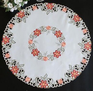 HOT prun bossom trandafir flori satin brodat acoperire de masă pânză prosop față de masă Crăciun nuntă decor petrecere acasă