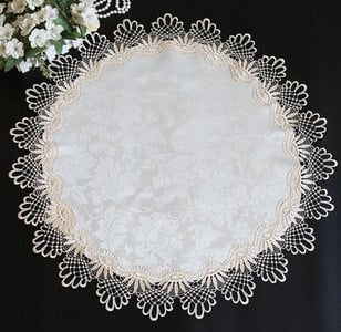 HOT prun bossom trandafir flori satin brodat acoperire de masă pânză prosop față de masă Crăciun nuntă decor petrecere acasă