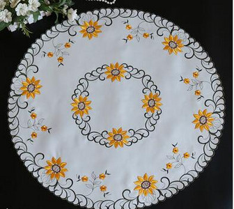 HOT prun bossom trandafir flori satin brodat acoperire de masă pânză prosop față de masă Crăciun nuntă decor petrecere acasă