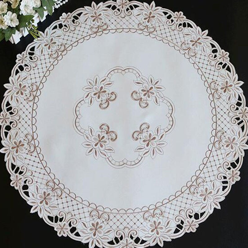 HOT prun bossom trandafir flori satin brodat acoperire de masă pânză prosop față de masă Crăciun nuntă decor petrecere acasă