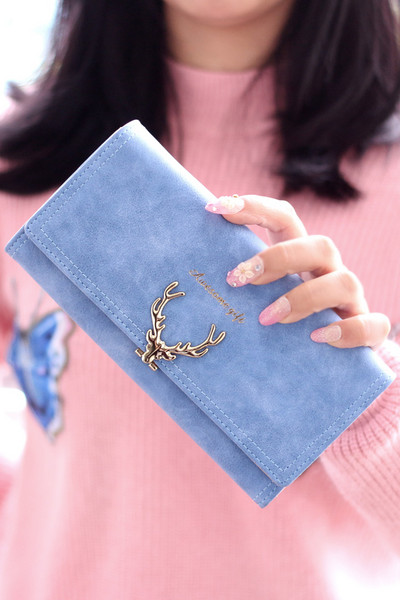 Portofel de dama cu cerb metalic si inscriptie