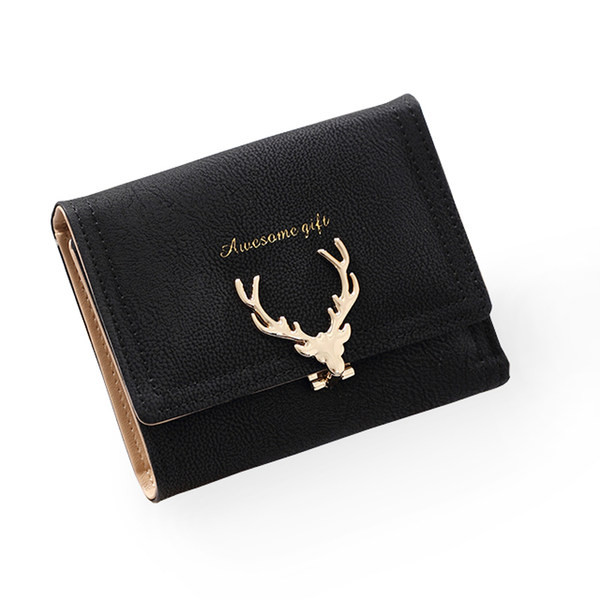 Portofel de dama cu cerb metalic si inscriptie