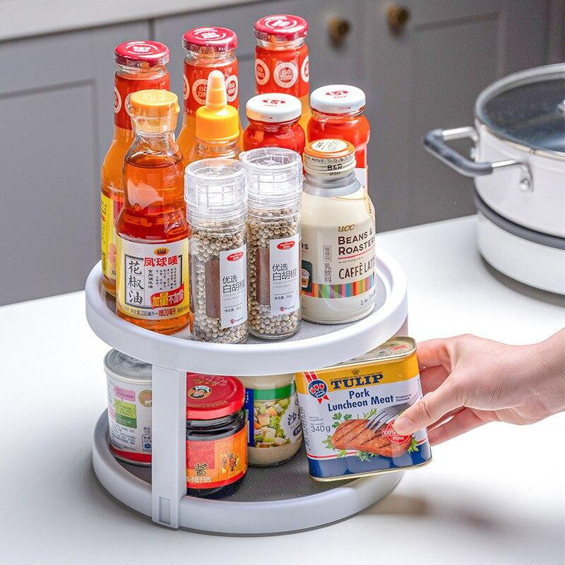 1/2 pakopos 360 besisukanti virtuvės laikymo lentyna, pasukamas pakopinis virtuvės prieskonių laikiklis spintelėms sandėliuko neslidi laikymo lėkštė