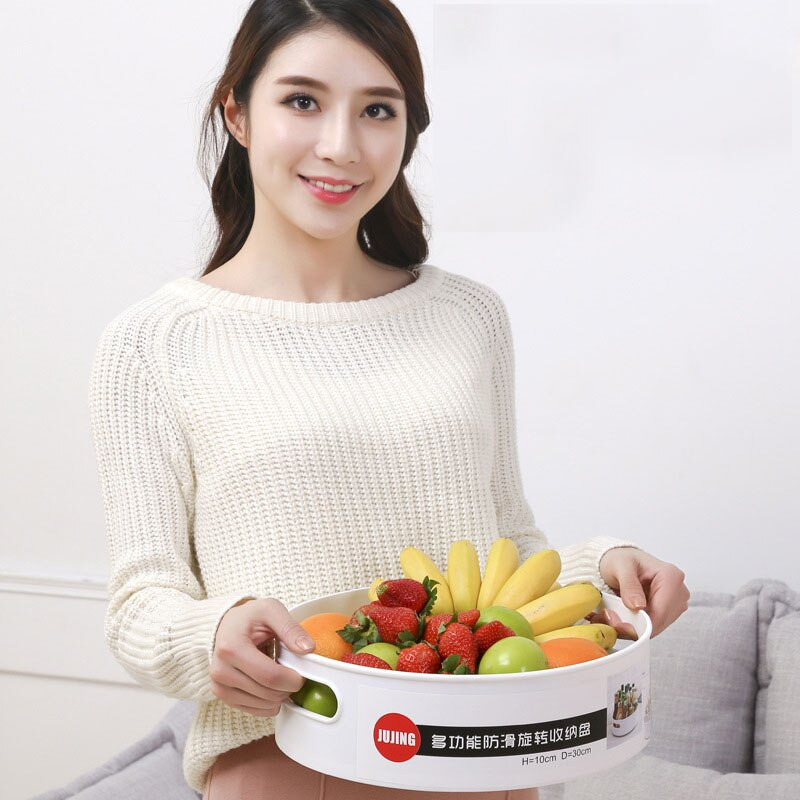 2021 NAUJAS Virtuvės maisto laikymo konteineris Plastikinis 360 rotacinis laikymo stovas Daugiafunkcis neslystantis laikymo padėklas