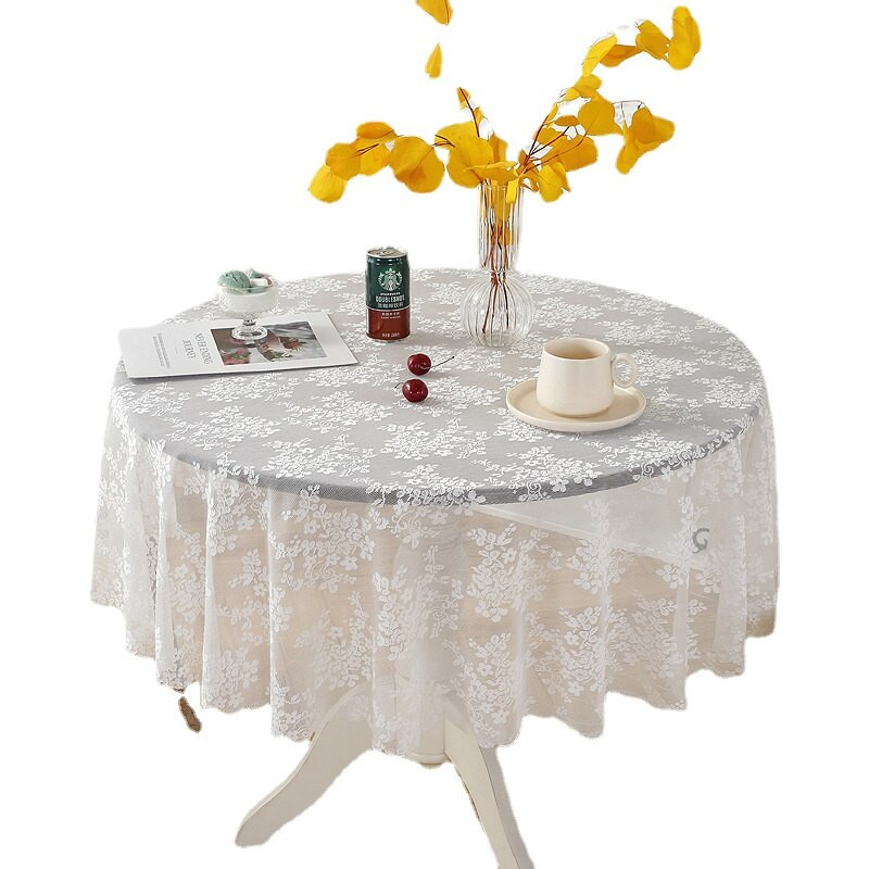 Nėrinių staltiesė Apvali Maža Apvali Staltiesė Retro balta Staltiesė Desertinė Staltiesė Apvali Staltiesė