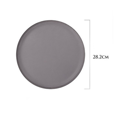 Oválny úložný podnos z laminovanej ocele Nordic Iron, kreatívny geometrický kožený kovový dekoratívny podnos, šperkovnice, dekorácie do domácnosti