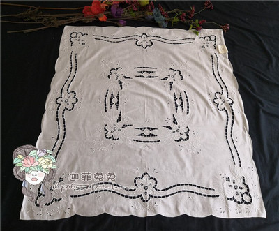 Junwell 100% pamut kézzel készített horgolt csipke terítő Shabby Cozy Vintage szabású terítő asztalterítő