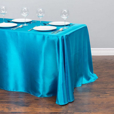 Față de masă din satin, dreptunghiulară, suprapunere, nuntă, Crăciun, baby shower, decorare pentru banchet, acasă, pentru petrecere