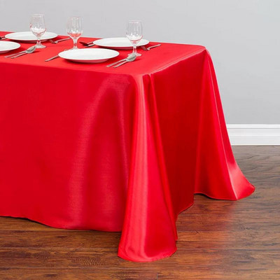 Față de masă din satin, dreptunghiulară, suprapunere, nuntă, Crăciun, baby shower, decorare pentru banchet, acasă, pentru petrecere