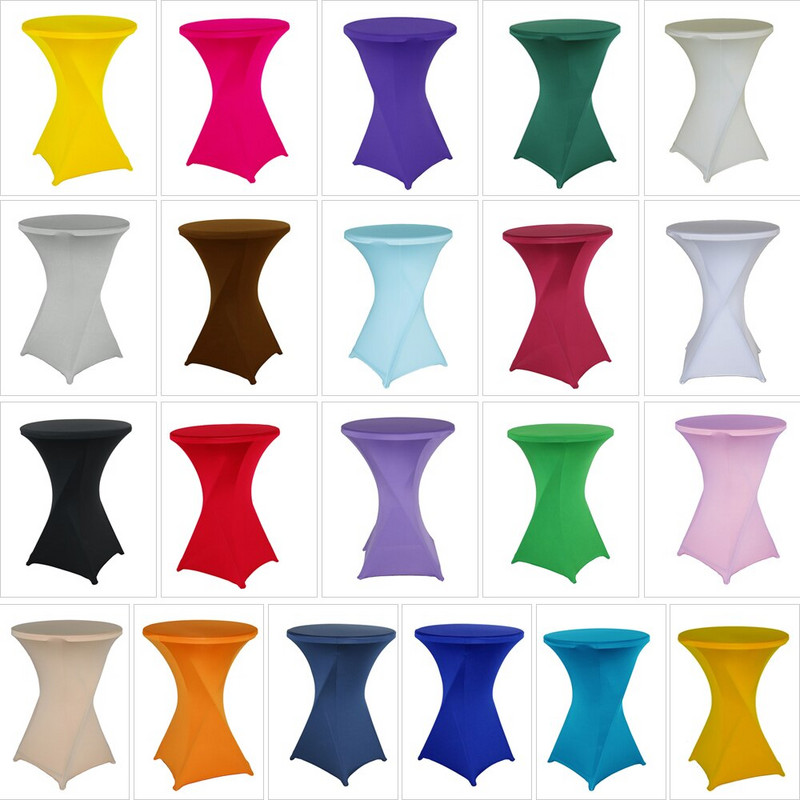 Spandex Stretch Svadobný Obrus Elastický Lycra Obrus na Koktailový Barový Obrus Domov Hotel Párty Svadobná Dekorácia