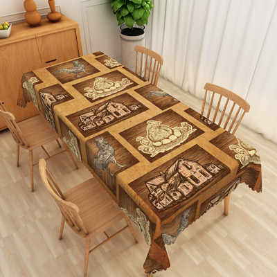 Vintage ilustracija pijetla Uljena slika Stolnjak Pravokutnik Vodootporan Navlaka za kuhinjski stol Stolnjak za piknik Periv