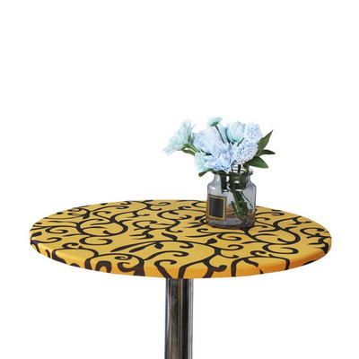 60-140cm 31 de culori cu imprimeu clasic cu margine elastică pentru masă rotundă pentru birou, pânză din poliester, bar, nuntă, banchet, decor pentru petreceri