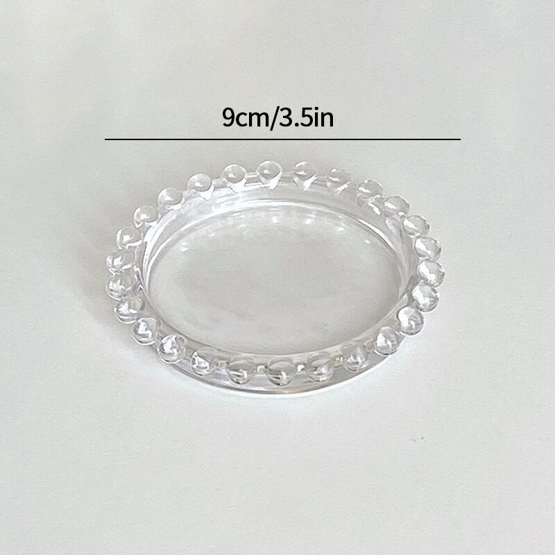 Tăvi decorative din sticlă coreeană Depozitare bijuterii Tăvi transparente Colier inel Placă de afișare Suport pahare Coaster Gustare Recipiente pentru fructe