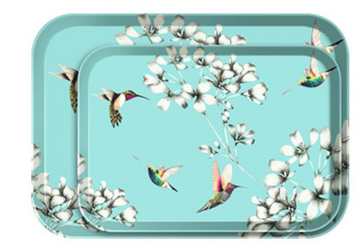 2db kiváló minőségű skandináv stílusú melamin tálaló, biztonságos gyorsétterem tálca, téglalap alakú tálalótál és tányérok, 12 hüvelykes