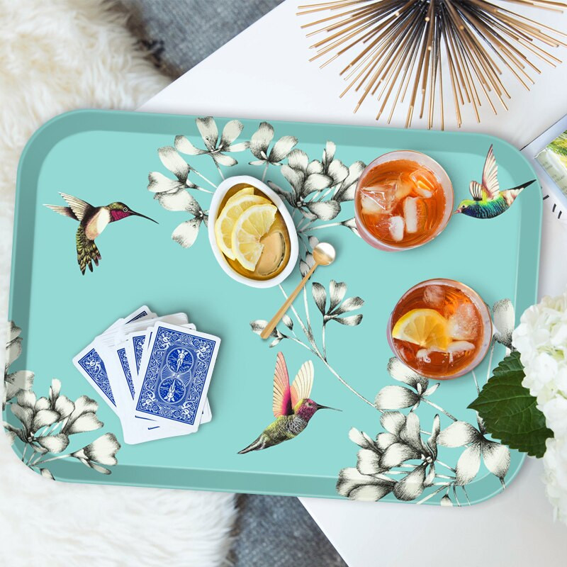 2db kiváló minőségű skandináv stílusú melamin tálaló, biztonságos gyorsétterem tálca, téglalap alakú tálalótál és tányérok, 12 hüvelykes