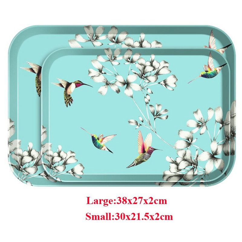 2db kiváló minőségű skandináv stílusú melamin tálaló, biztonságos gyorsétterem tálca, téglalap alakú tálalótál és tányérok, 12 hüvelykes