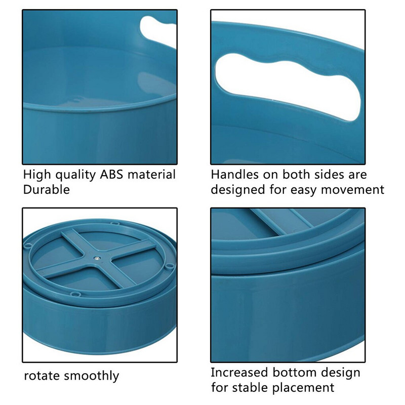 Virtuvė 360 laipsnių besisukanti prieskonių laikymo dėžutė butelių padėklas Šaldytuvas pagardų gėrimų lentynėlė buteliukai kosmetikos vaisių laikymo lentyna