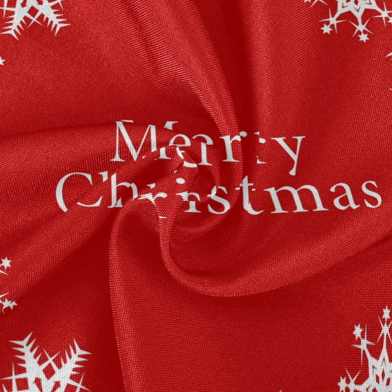 Crvena božićna pahuljica Okrugli stolnjaci Okrugli stolnjak Perivi poliester za zabave na švedskom stolu Piknik večera 60 inča