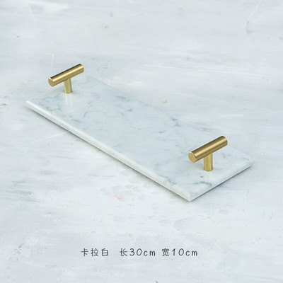 Posude od prirodnog mramora Ukrasne zlatne ručke Kupaonska polica Toaletni stolić Kozmetika Organizator nakita Pladanj Dekoracija doma