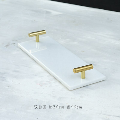 Posude od prirodnog mramora Ukrasne zlatne ručke Kupaonska polica Toaletni stolić Kozmetika Organizator nakita Pladanj Dekoracija doma