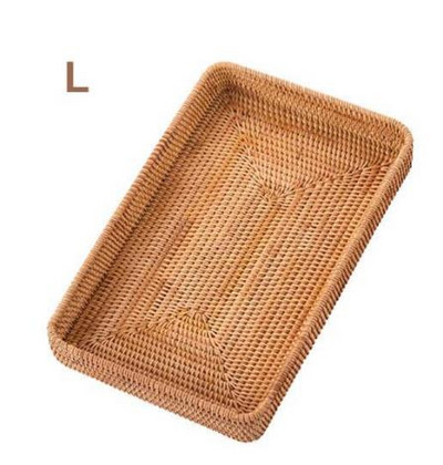 Rattan buitinis stalinis arbatos padėklas vaisių duonos krepšelis nešiojamas vaisių dubuo viešbučio padėklas rankšluosčių krepšelis specialios