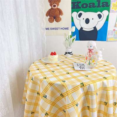 Față de masă florală retro Flanelet Home Față de masă de cafea pentru pernă rotundă de masă pătrată dormitor față de masă