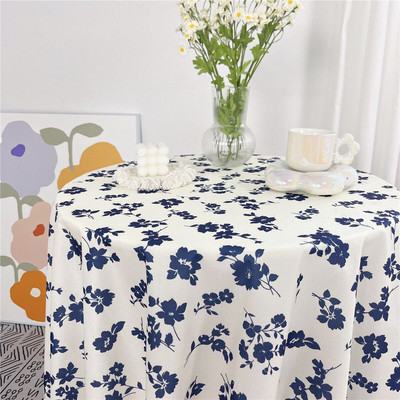 Față de masă florală retro Flanelet Home Față de masă de cafea pentru pernă rotundă de masă pătrată dormitor față de masă