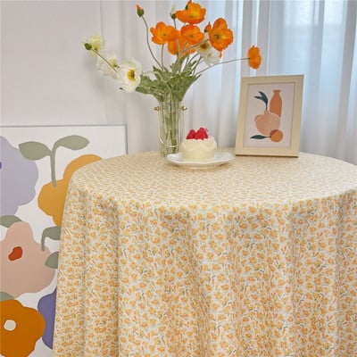 Față de masă florală retro Flanelet Home Față de masă de cafea pentru pernă rotundă de masă pătrată dormitor față de masă