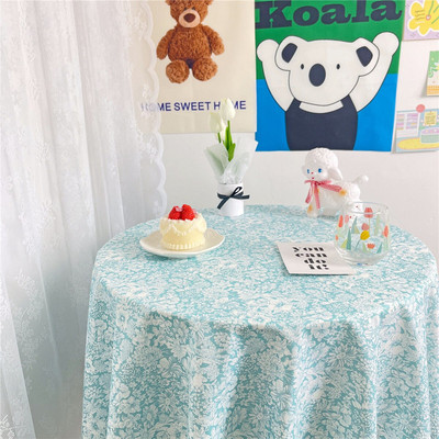 Față de masă florală retro Flanelet Home Față de masă de cafea pentru pernă rotundă de masă pătrată dormitor față de masă