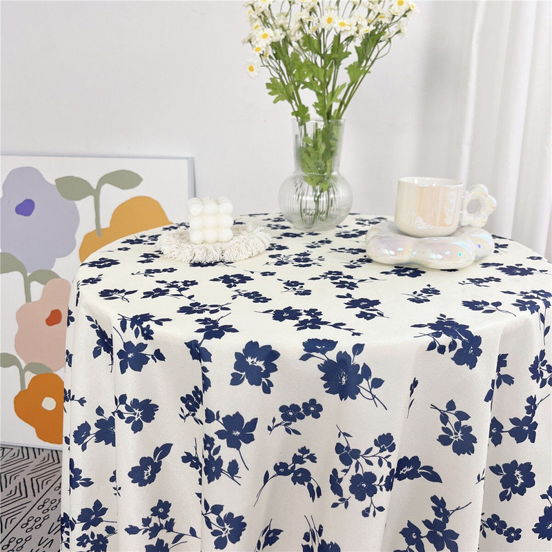 Față de masă florală retro Flanelet Home Față de masă de cafea pentru pernă rotundă de masă pătrată dormitor față de masă