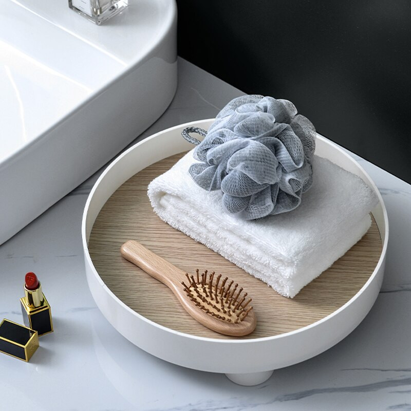 Šiuolaikiniai dekoratyviniai padėklai Namų dekoras Apvalus laikymo padėklas Organizatorius Šiaurės šalių meno padėklas Papuošalų padėklas Žvakidžių stovas Stalas Svetainė