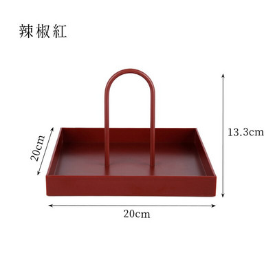 Nordijski pladanj Okrugli metalni prijenosni pladanj s ručkom za sitne stvari i male predmete Stolni kućni dekor za ogrlicu za pohranu nakita