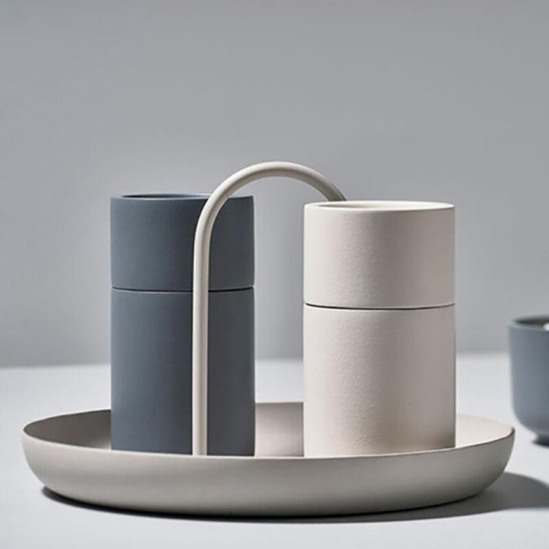 Nordijski pladanj Okrugli metalni prijenosni pladanj s ručkom za sitne stvari i male predmete Stolni kućni dekor za ogrlicu za pohranu nakita