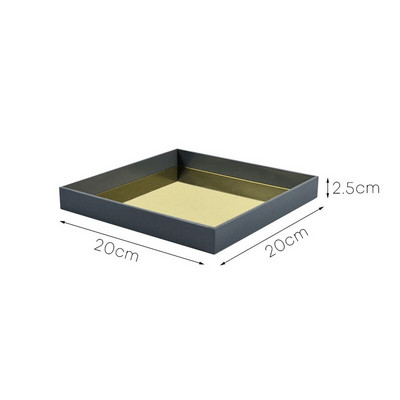 Tavă cu oglindă pătrată creativă Intrare în camera de zi Obiect mic Desktop Cosmetic Aromaterapie Tavă de depozitare Decor acasă