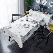 Față de masă imprimată impermeabilă, dreptunghiulară, pentru sufragerie, bucătărie, cârpă de masă, rezistentă la praf, ornament pentru acasă, mantel, masă, tapete de Crăciun