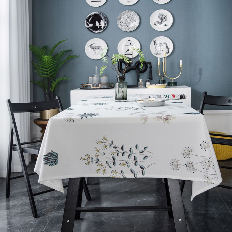Față de masă imprimată impermeabilă, dreptunghiulară, pentru sufragerie, bucătărie, cârpă de masă, rezistentă la praf, ornament pentru acasă, mantel, masă, tapete de Crăciun