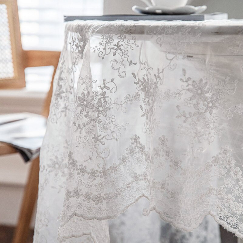 Vruće prodavani moderni jacquard jednostavni kvadratni stolnjak od 130 cm, spavaća soba, balkon, radna soba, mali okrugli stolni pokrivač, svadbeni dekor