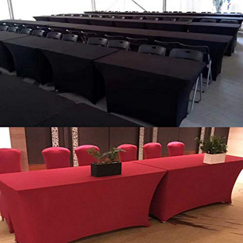 Koktailový vysoko elastický spandexový obrus na svadobný hotelový narodeninový stôl, bufetový obrus, dekorácia stola 183X76X74cm